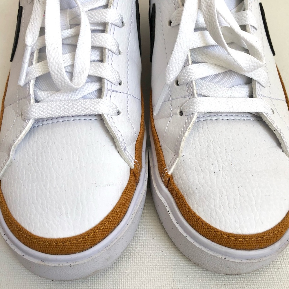 Nike Court Legacy Sneakers | White, Black, Desert Ochre Size 7 Athletic Casual - Picture 4 of 13